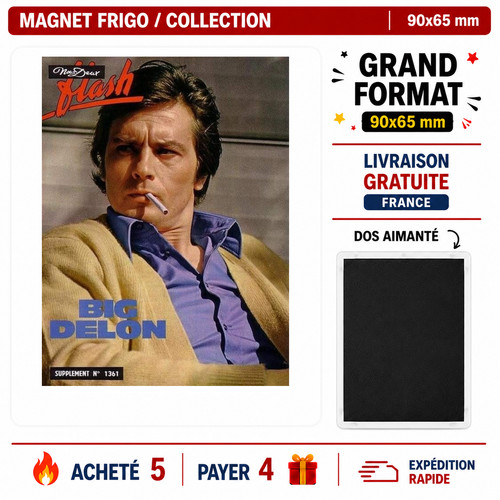 Magnet alain delon 90x65 mm - alain,