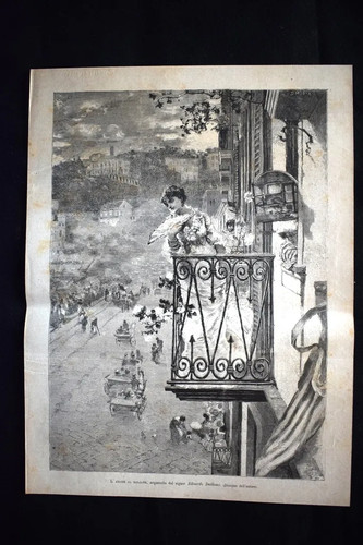 Amore balcone acquerello - l'amore, al
