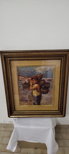 Dipinto olio tela nino - dipinto,