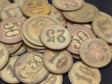 GETTONI DA GIOCO PRIMI '900 - VARI TAGLI - PEZZI 44