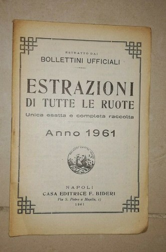 Estrazioni tutte ruote - estrazioni, le