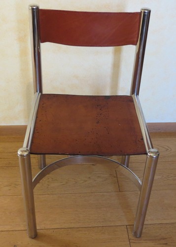 Sedia cuoio acciaio - in,