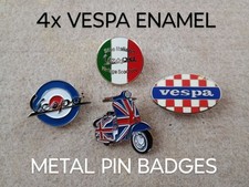 Vespa Pin Badges x4 Mod Scene