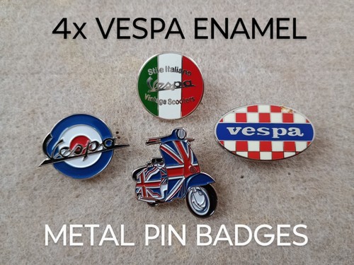 Vespa pin badges mod scene - x4,