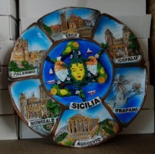 Piatto Souvenir Sicilia Cm 24