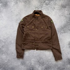 Belstaff Giacca Donna Marrone Etichetta Oro Taglia UK Large Luxary Y2K Streatwear Lux