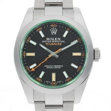 ROLEX Milgauss green glass