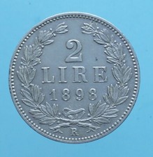 SAN MARINO 2 LIRE 1898 ROMA MONETE DA COLLEZIONE ARGENTO SILVER COIN CURRENCY