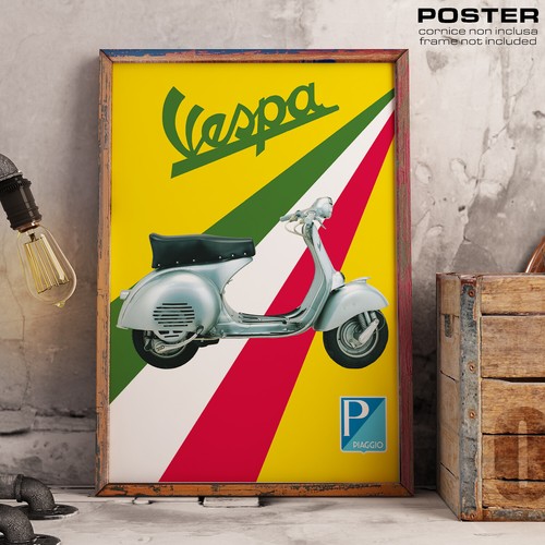 Poster locandina vintage vespa - locandina,