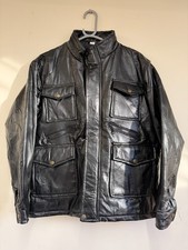 Giacca pelle patch vintage -