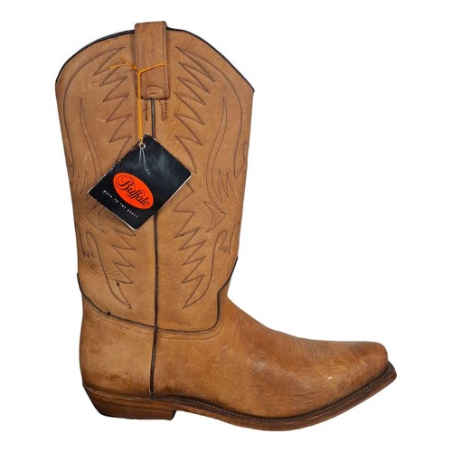 Stivali western pelle beige - western, in