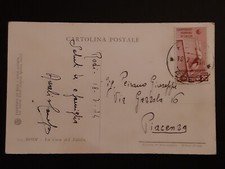 1934 COLONIE ISOLE ITALIANE DELL'EGEO CENT. 20 CALCIO SU CARTOLINA POSTALE