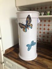 portaombrelli con farfalle in fine ceramica. Spedizioni solo in Europa