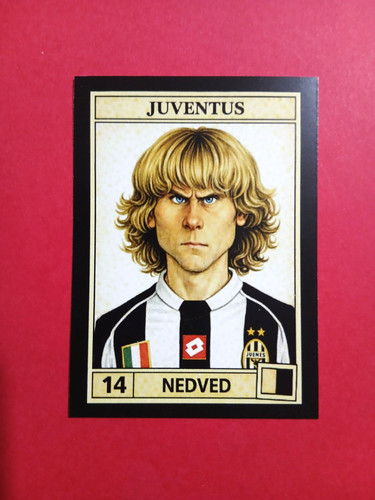 Figurina caricatura calciatori - figurina,
