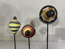 Set 3 trottole in legno Lombok