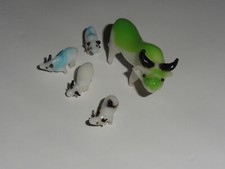 ANIMALI IN MINIATURA FAMIGLIA  DI MUCCHE IN VETRO DI MURANO VINTAGE '80