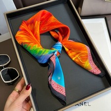 100% Silk Scarf Women Vintage