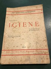 RARO LIBRO VINTAGE-Prof. Alessandrini-LEZIONI DI IGIENE-1947 vintage epoca
