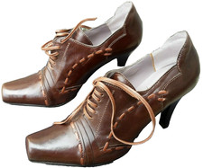 Scarpe Scarpa Donna Francesine SPORTMAX Pelle Marrone tacco 9 cm n. 36 260 euro