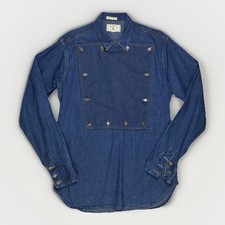 RARA Polo Vintage Western Ralph Lauren 1978 Uomo Denim Popover Camicia M Bavaglino-Fronte