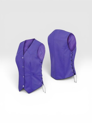 Gilet donna viola - , pelle