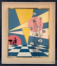 EDOARDO  PUGLISI( Catania,1936-Fiumefreddo,2025) OLIO su TELA “ NIGHT ”