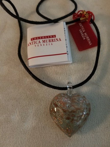 Collana ciondolo cuore vetro - collana,