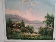 Quadro - paesaggio dipinto - stile classico barocco - Olio su Tela - 50x60cm 