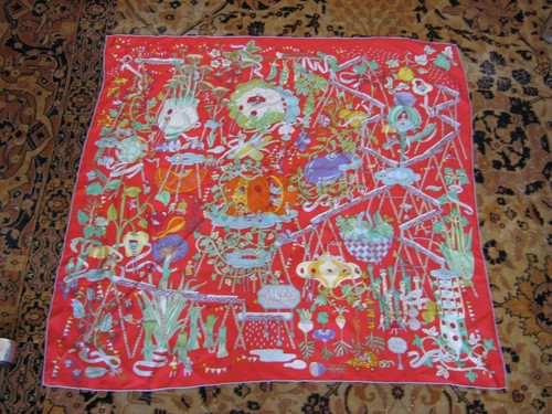 Hermes carre seta potager - hermes,