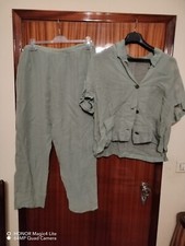 Tailleur Casacca-pantalone,In Viscosa,Verde Pistacchio,Sartoriale. VesteTaglia52