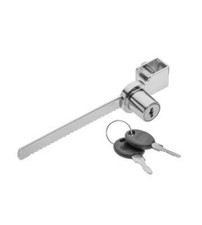 Serratura per vetrine 100-135 a cilindro cremagliera cromo ante in vetro 6 mm 