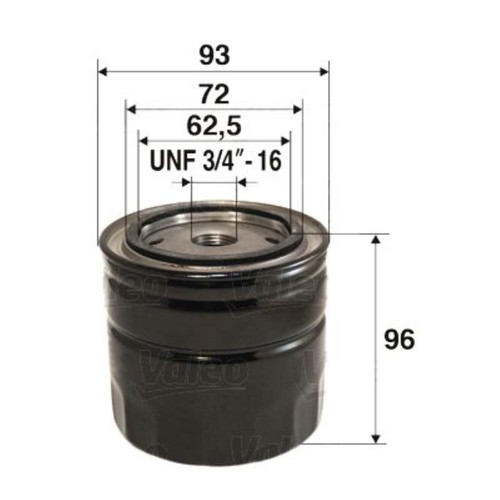 Filtro olio valeo 586019 per - filtro,