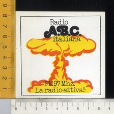 R3612] ADESIVO STICKERS AUTOCOLLANT VINTAGE ANNI '70 RADIO ABC ITALIANA