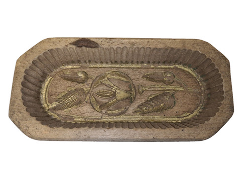 Antico stampo burro legno - in,