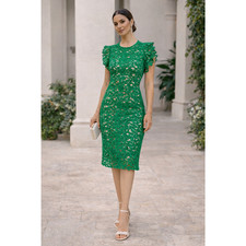 Abito tubino ZARA verde