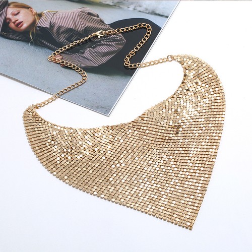 Sciarpa collana paillettes - sciarpa,