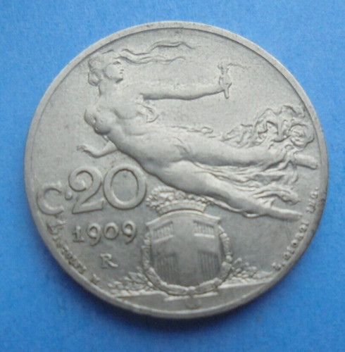Italia centesimi 1909 r - italia,,