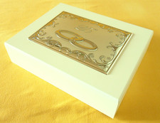 NOZZE D'ARGENTO 25° ANNIVERSARIO DI MATRIMONIO PORTAGIOIE IN ARGENTO  cm24x19x6