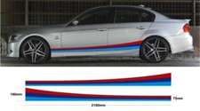 2 adesivi strisce fasce minigonne BMW serie1 stickers M PERFORMANCE F20 F21 #1
