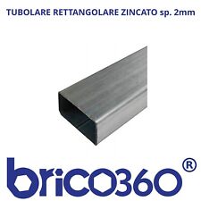 TUBOLARE FERRO RETTANGOLARE ZINCATO 2mm IN BARRA 3 METRI CERTIFCATO E220+CR252