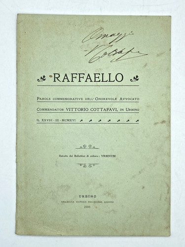 Raffaello parole commemorative - parole,