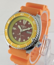 Seiko 6309 Diver Mod - Quadrante Rosso | Lunetta Gialla | Automatico | Costruzione Vintage