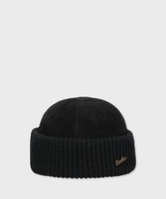 Borsalino Sylvester zuccotto, suede bordo a maglia , nero 480349.6644