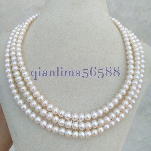 Collana perle bianche tripli - collana,