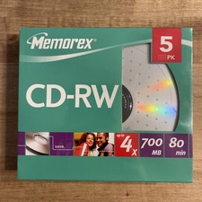 NUOVO Memorex CD-RW 5 PK