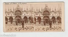 Vista Stereoscopico/Stereo: Italia Venezia Basilique Chiamato + Milan Posto