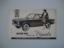 advertising Pubblicità 1963 FIAT 1300/1500 BERLINA VIGNALE