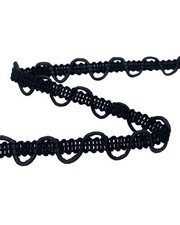 Passamaneria Asole Occhielli Similpelle Nero Corsetti Bustini Alta 12 Mm AR-9102