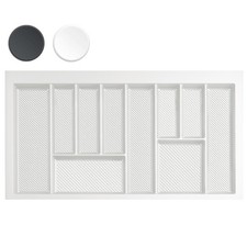 Cassettiera portaposate 90 cm bianca grafite cassetto ritagliabile 10 scomparti grande