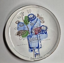 Manlio BACOSI ceramica fiori vaso Di FIORI piatto